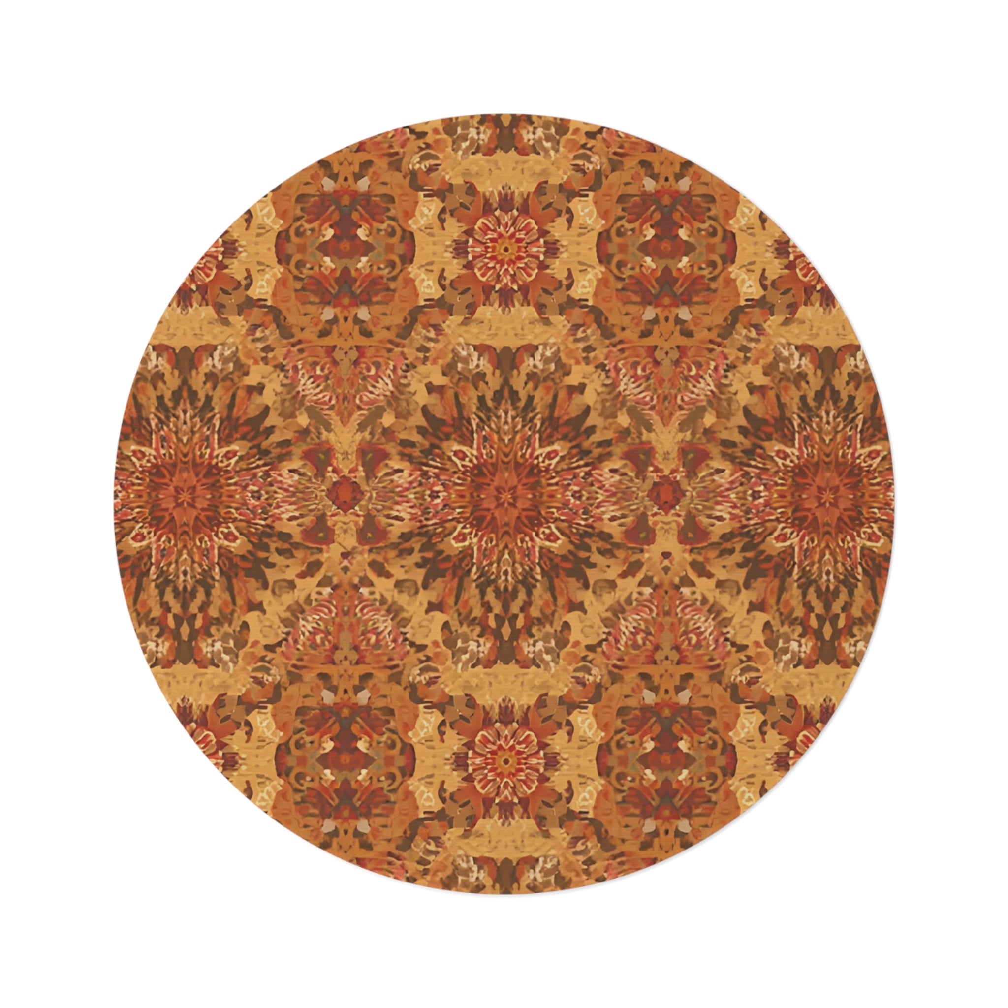 Rustic Round Rug Bohemian Home Decor Cozy Living Room - Rosetta Creative Boutique